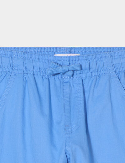 Short droit taille élastiquée à coulisse bleu lavande garçon