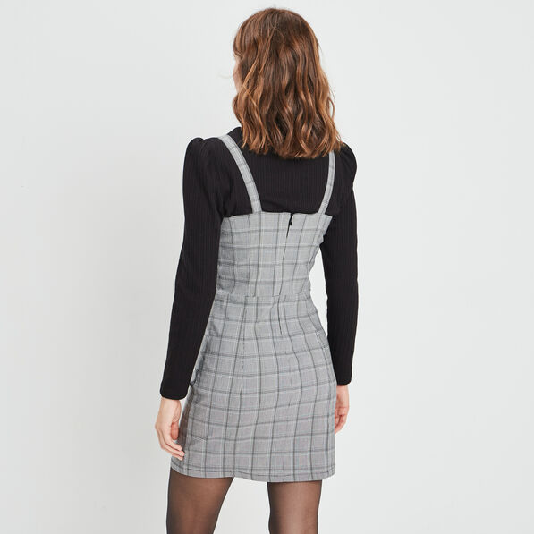 robe ajustee bretelles larges gris femme Robe ajustée bretelles larges gris femme