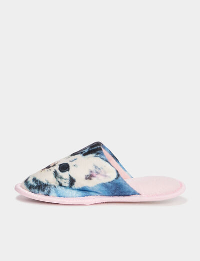 Chaussons mules rose fille