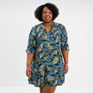 Robe évasée manches longues noir femme grande taille