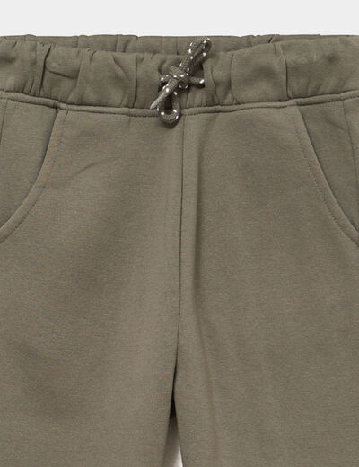 Pantalon jogging regular 2 poches vert kaki gar&ccedil;on