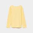 Ensemble pyjama pantalon 2 pi&egrave;ces coton jaune pastel fille