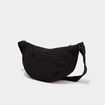 Sac banane effet velours c&ocirc;tel&eacute; noir femme