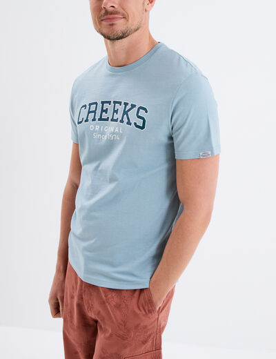 T-shirt manches courtes coton gris homme