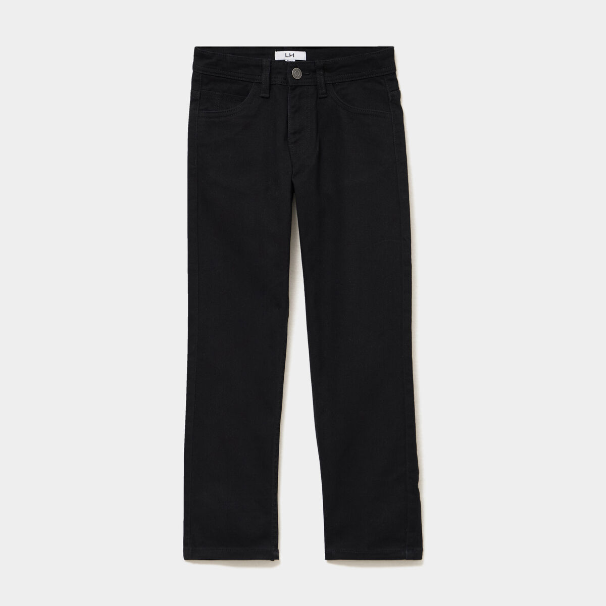 Pantalon regular coton majoritaire noir gar&ccedil;on
