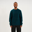 Pull col rond manches longues bleu canard homme