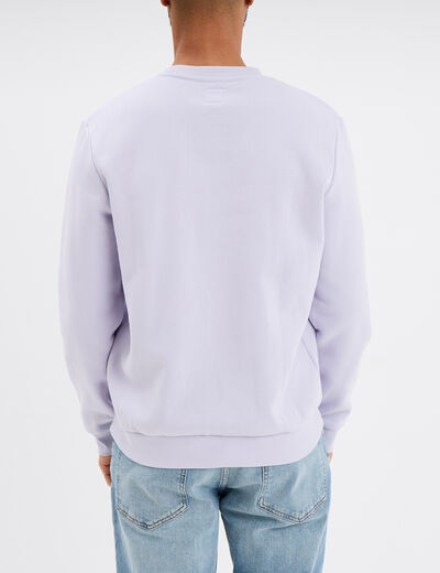 Sweat avec col rond parme homme