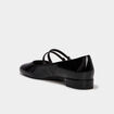 Ballerines vernies bouts carr&eacute;s noir femme