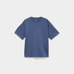 T-shirt col rond droit relax fit bleu homme