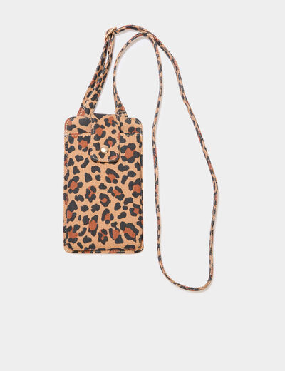 Pochette de téléphone sable femme