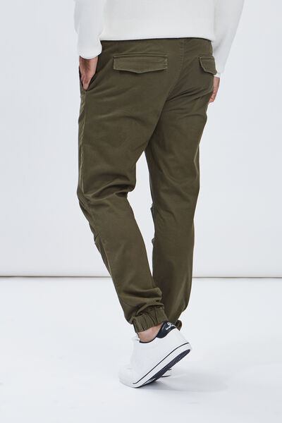 Pantalon jogpant vert kaki homme