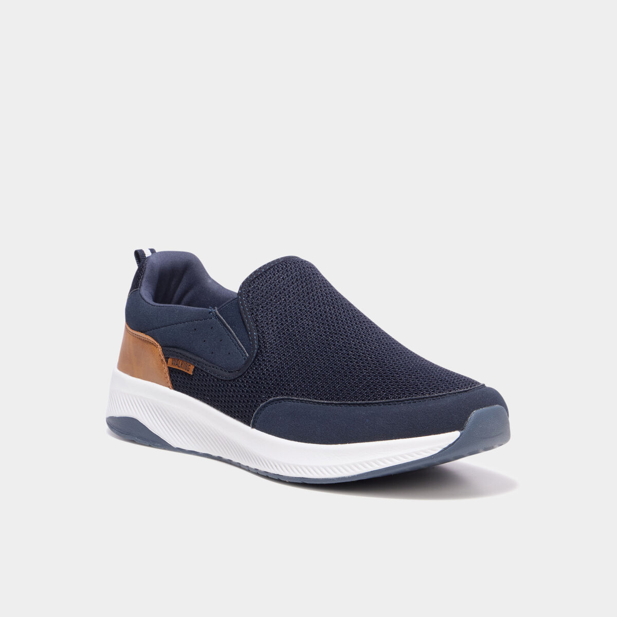Baskets semelles &eacute;paisses bleu marine homme