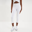 Legging &eacute;lastiqu&eacute; 7/8&egrave;me blanc femme
