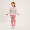 Sweat col rond manches longues beige fille
