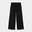 Pantalon droit taille &eacute;lastiqu&eacute;e noir fille