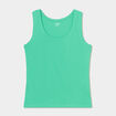 Débardeur bretelles larges coton vert menthe femme