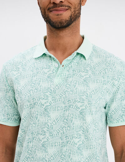 Polo manches courtes Creeks vert pastel homme