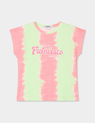 T-shirt manches courtes coton ecru fille