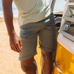 Bermuda en jean straight 5 poches vert kaki homme