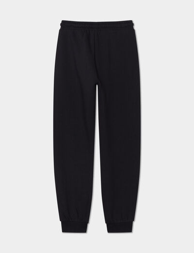 Pantalon de jogging droit noir fille