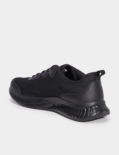 Baskets running à scratchs noir homme