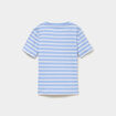 T-shirt marini&egrave;re manches courtes bleu pastel fille