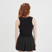 Débardeur cropped ajusté avec ouverture noir femme