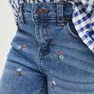 Jeans skinny brodé Creeks denim double stone fille