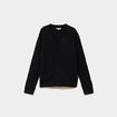 Gilet cardigan ajour&eacute; manches longues noir femme
