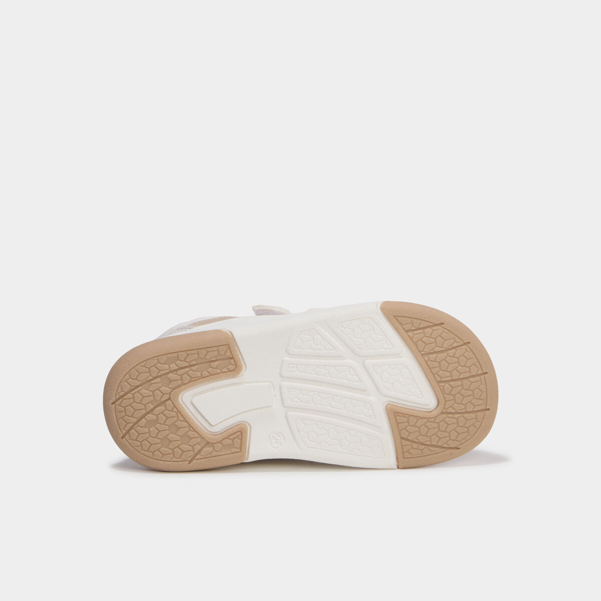 Tennis basses barefoot &agrave; scratchs creme fille