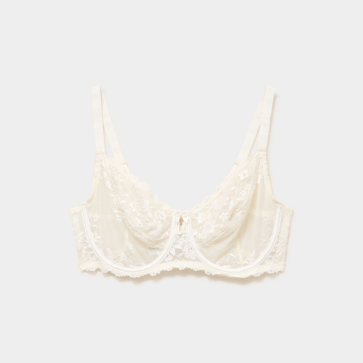 Soutien-gorge embo&icirc;tant dentelle blanc femme grande taille