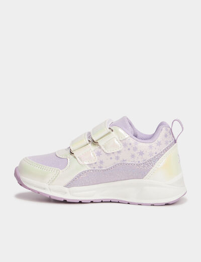Baskets running lumineuses Frozen violet fille