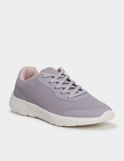 Baskets running mauve femme