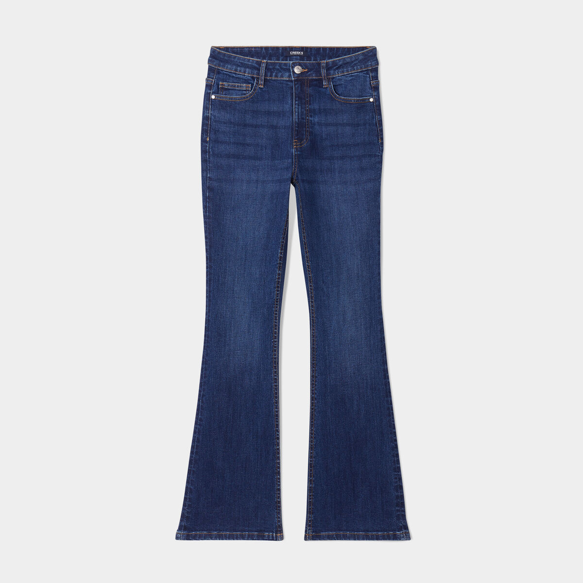 Jeans flare 5 poches denim stone femme