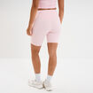 Short cycliste de sport taille haute rose clair femme