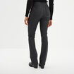 Jean denim bootcut enduit noir femme