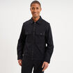 Surchemise zipp&eacute;e manches longues noir homme