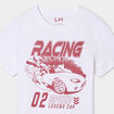 T-shirt col rond manches courtes coton blanc garçon