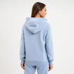 Sweat hoodie molleton &agrave; capuche bleu clair femme