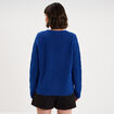 Gilet cardigan ajour&eacute; manches longues bleu roi femme