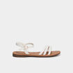 Sandales plates blanc femme