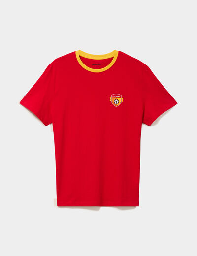 T-shirt maillot de football Espagne rouge mixte