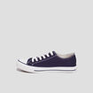 Tennis en toile &agrave; lacets bleu marine homme