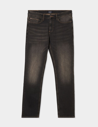 Jean stretch coupe regular denim noir homme