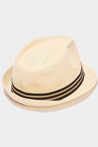 Chapeau trilby tress&eacute; sable homme
