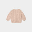 Sweat oversize manches longues col rond creme bébé fille