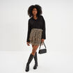 Chemise manches retroussables noir femme
