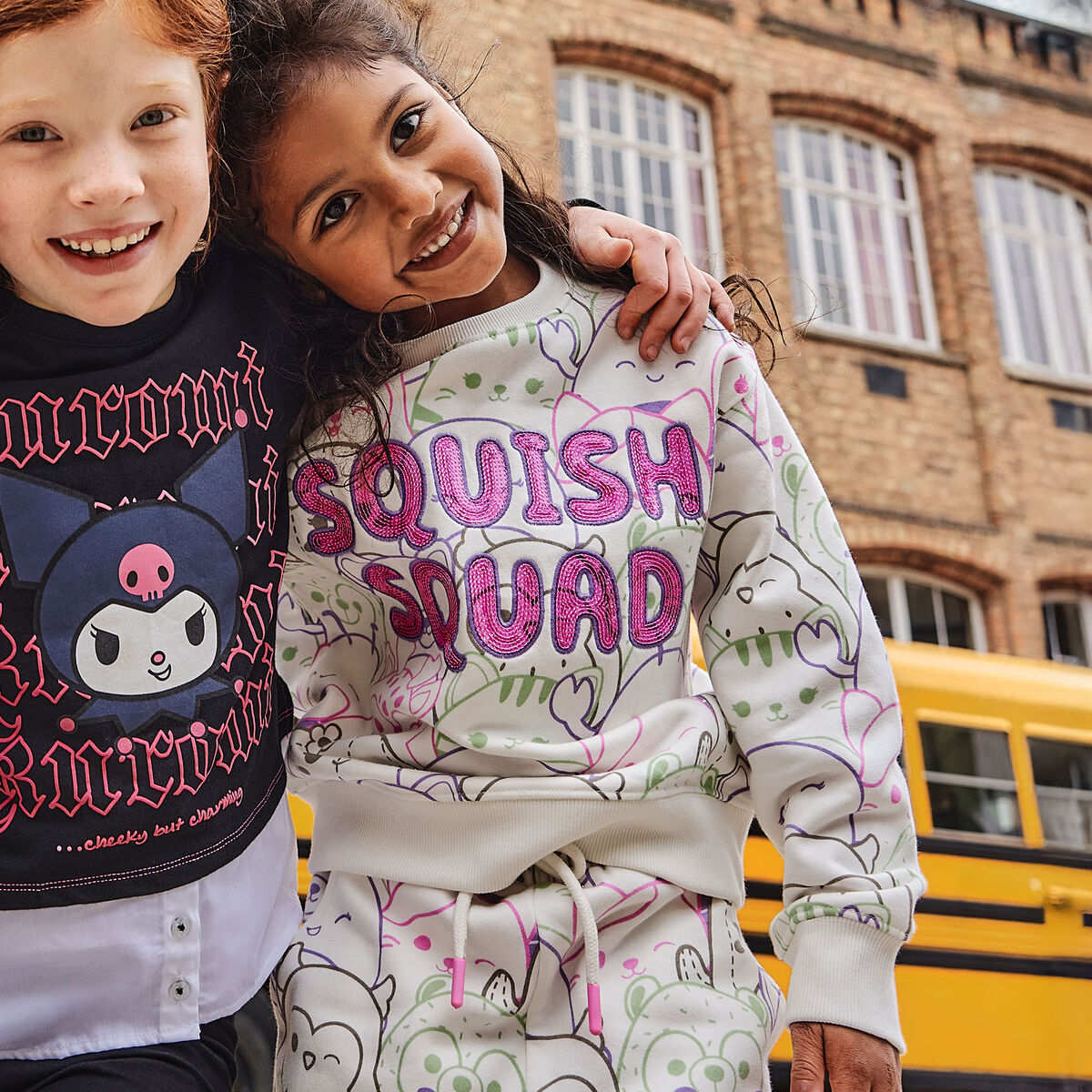 Sweat &agrave; sequins Squishmallow ivoire fille