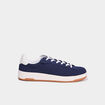 Tennis basses &agrave; lacets bleu marine homme