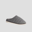 Chaussons mules matelassés fourrés gris homme